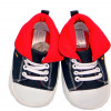 Schoenen voor handpop 65cm - blauw/ rood