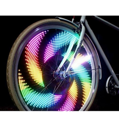 Fietsverlichting LED color wiel - 16 motieven