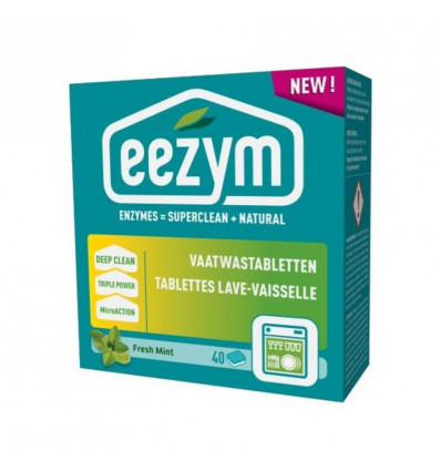 EEZYM Vaatwastabletten - 40stuks fresh mint Eco detergent