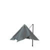 MADISON Saint-Tropez parasol - 355x300cm- grijs grade 6 past enkel op voet6p033