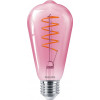 PHILIPS LED Lamp classic - 25W ST64 E27 pink / lichtbron / LED