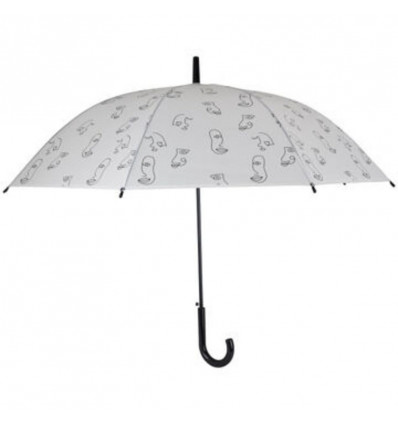 SMATI Paraplu transparant - gestreept zwart/ wit