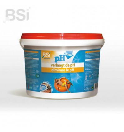 BSI PH down - 2,5kg (poedervorm) verlaagt de pH waarde in uw zwembad