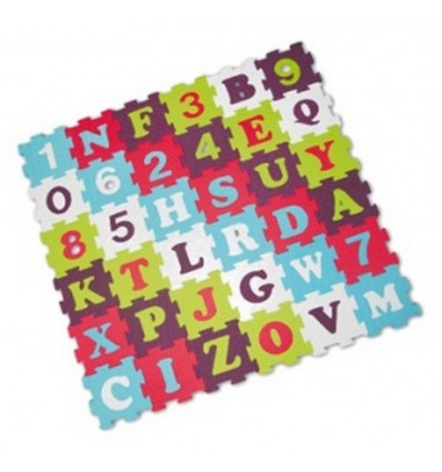 LUDI Foam tapijt cijfers/ letters- 90x90cm