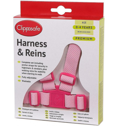 Clippasafe easy wash harnas - roze CL10PINK