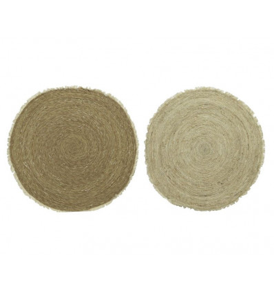 Vloerkleed maisblad - D 100cm - 2ass. prijs per stuk - tapijt mais