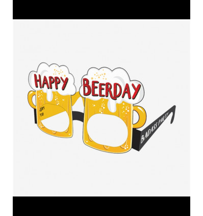 LEGAMI Verjaardagskaart/-bril - Bier