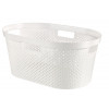 CURVER Infinity wasmand 40L - dots wit recycled