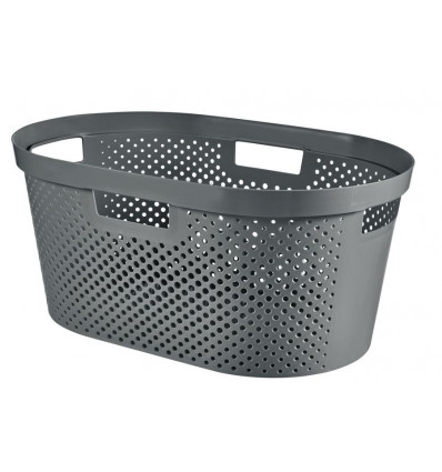 CURVER Infinity wasmand 40L - dots antraciet recycled