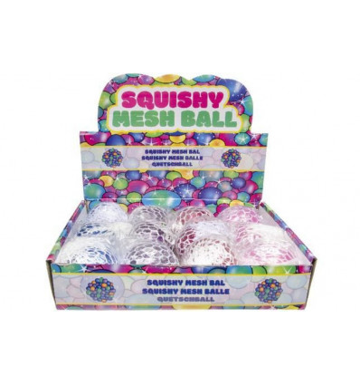 Squishy mesh bal - glitter (prijs per stuk)