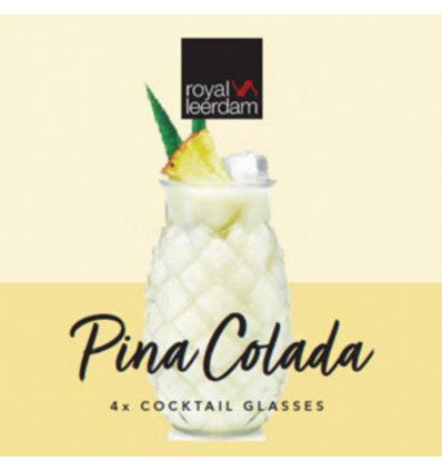 LEERDAM Cocktails - 4 Pina colada glazen 500ml
