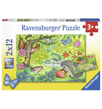 RAVENSBURGER Puzzel- Dieren in onze tuin 2x 12st.