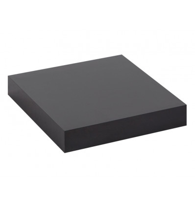 PRACTO HOME - wandtablet 23x23.5cm zwart met onzichtbare bevestiging - hout
