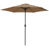 GENOVA parasol 3m - taupe met manivel 695259 TRAW3TAUPE