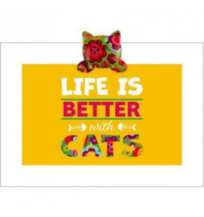 Happy pet quote - Life is better with cats