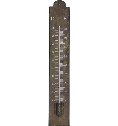 Thermometer vintage - L 60x10cm - rusty