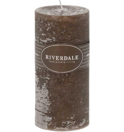 Riverdale PILLAR geur kaars - 7,5x15cm - mokka