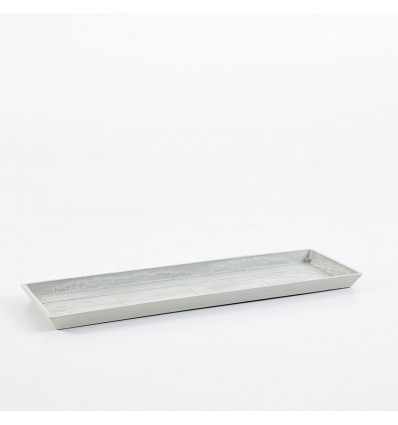 Ecopots Onderschotel rechth. - 80cm - white grey