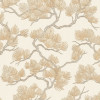 DESIGN ID Behang wall fabrick pine tree cream 0,53X10M