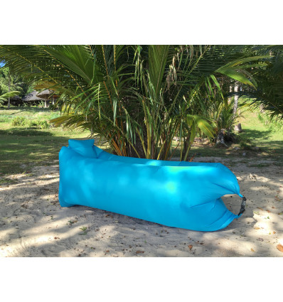 Opblaasbare mat - turquoise ligzak windflatable lounger 250x75x75cm