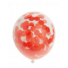 FIESTA 6 ballonnen confetti 30cm - rood