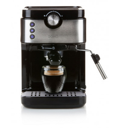 DOMO Espressomachine-zwart- 19 bar TU UC capaciteit waterreservoir 900ml- 1450W