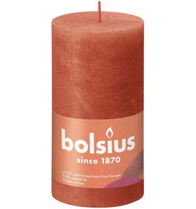 BOLSIUS stompkaars - 13x6.8cm - earthy orange rustiek
