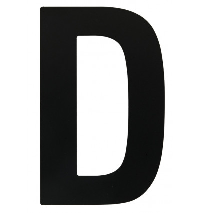 HDD Huisnummer plat zwart - D