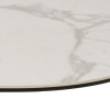 BARNSLEY koffietafel - white glass - 84x77x34cm - matt black H000020306 TU UC