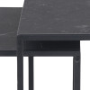 INFINITY bijzettafel s/2 - marble -50x50x45cm - matt black