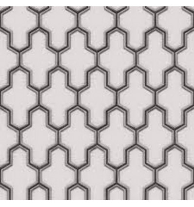 DESIGN ID Behang wall fabrick geometric zwart/wit 0,53X10M