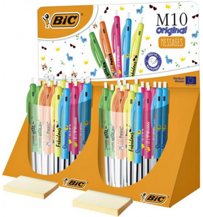 BIC Balpen M10 message - fab geel