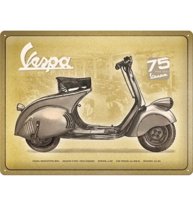 Tin sign 30x40cm- Vespa 75th anniversary