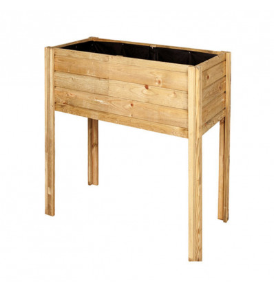 Moestuin tafel - 100x50xH80cm - FSC hout grenen PRIMA incl worteldoek