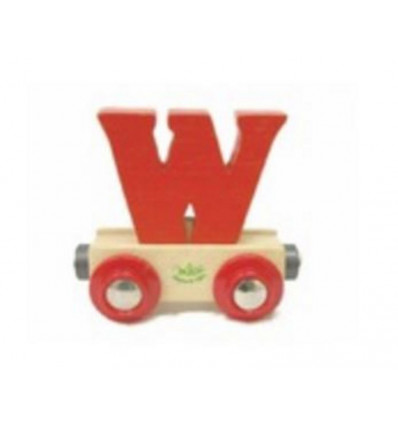 VILAC alfabet wagentje - letter W magnetische wagon voor kindernaam TULU