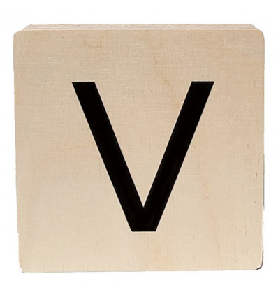 MINIMOU Letterblok V - 18mm hout