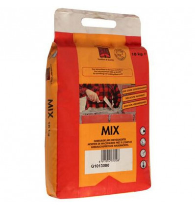 PTB mix M15 10kg plastiche verwerkbaarhgebruiksklare droge metselmortel GRIJS