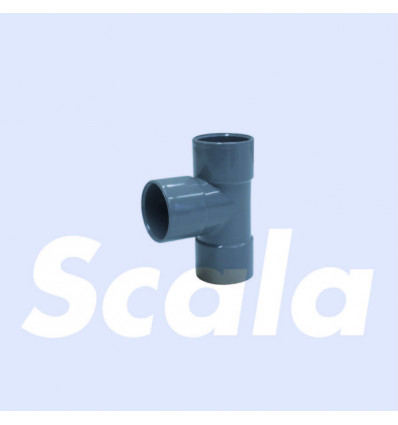 SCALA T-stuk 32mm 87' verlijming F/F donkergrijs