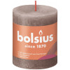 BOLSIUS stompkaars - 8x6.8cm - rustic taupe rustiek