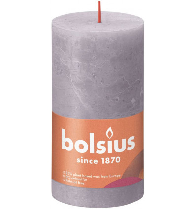 BOLSIUS stompkaars - 13x6.8cm - frosted lavender rustiek