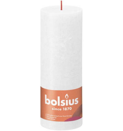 BOLSIUS stompkaars - 19x6.8cm - cloudy white rustiek