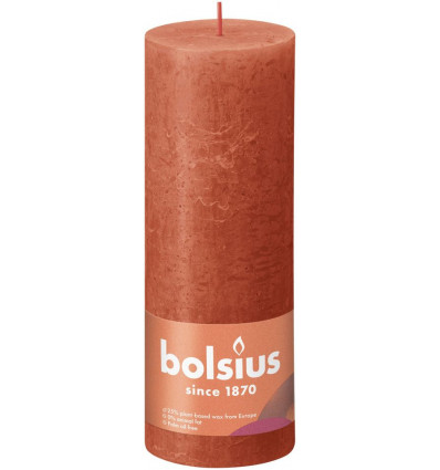 BOLSIUS stompkaars - 19x6.8cm - earthy orange rustiek