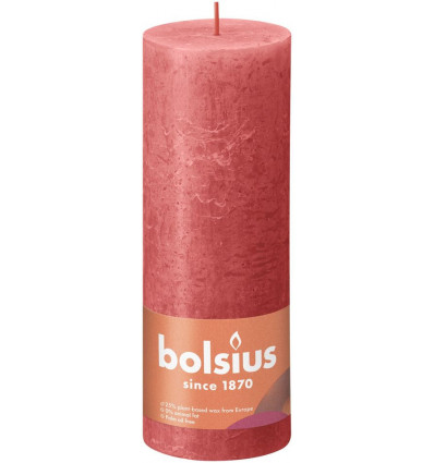 BOLSIUS stompkaars - 19x6.8cm - blossom pink rustiek