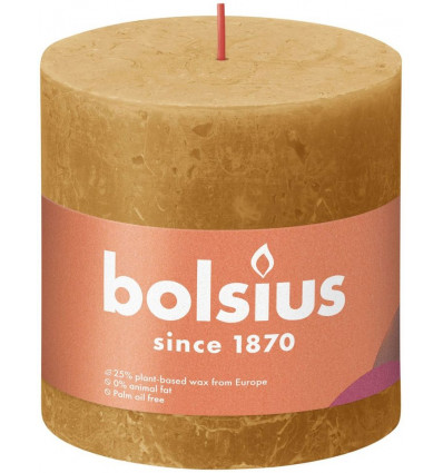 BOLSIUS stompkaars - 10x10cm - honeycomb yellow rustiek