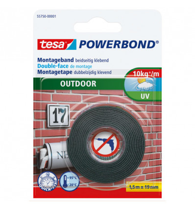 TESA powerbond montagetape outdoor 1,5m x 19mm
