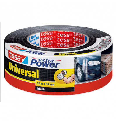 TESA extra power tape universal 50mx50mm zwart voor binnen & buiten