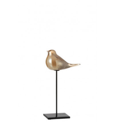JLine vogel op voet - S 18x7x28cm - amber