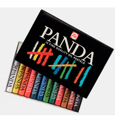 TALENS Panda olie pastel set - 12stuks voor kinderen vanaf 3 jaar
