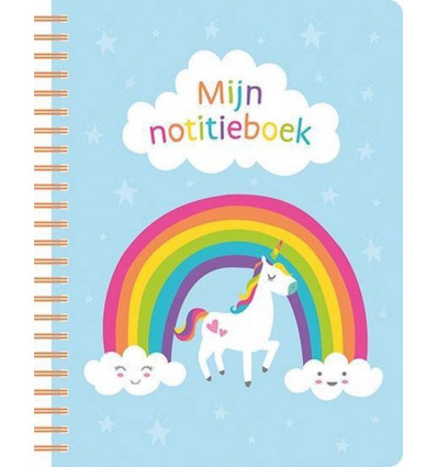 Mijn notitieboek - unicorn blauw