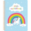 Mijn notitieboek - unicorn blauw
